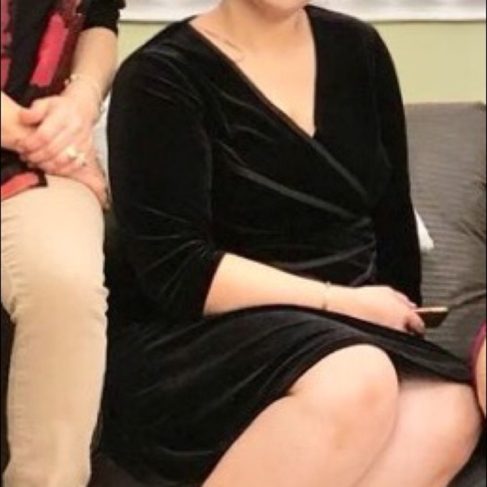 Black velvet dress